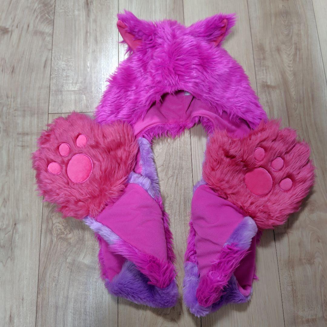 チシャ猫　マフラーキャップ　ディズニー