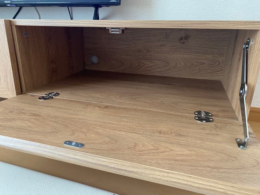 送料込み！LOWYA 【幅180】ラタン調 スチール脚テレビボード　完成品