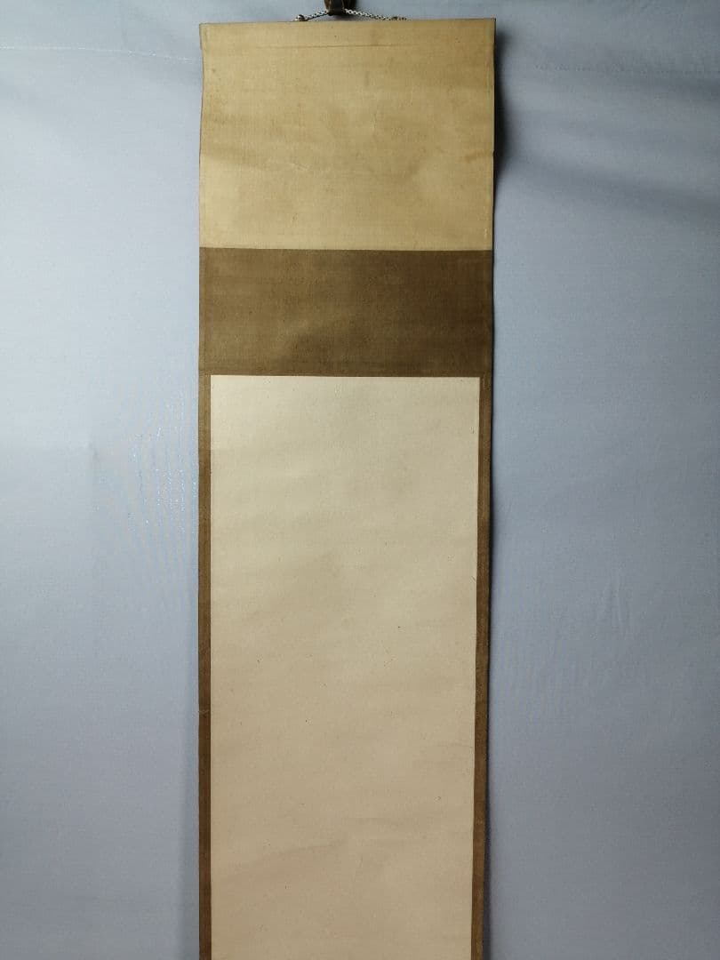 【茶道具】前大徳寺　明堂宗宣和尚筆　「瀧」「鹿」画一双　掛軸　C10