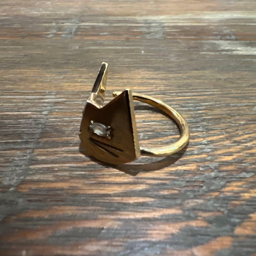 ete ネコチャンリング silver925 ゴールド