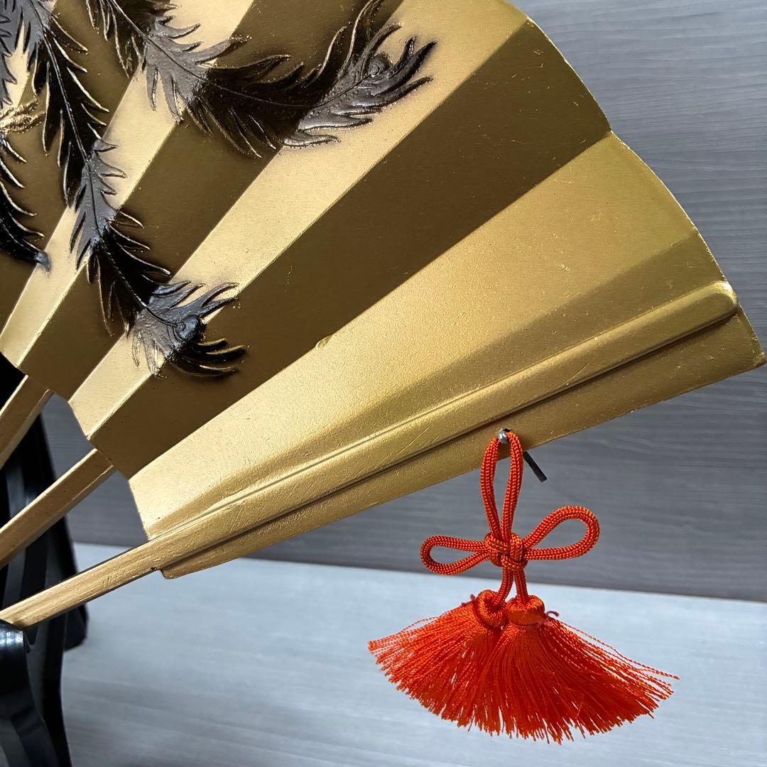 扇面　鳳凰　金属工芸　ヴィンテージ　工芸品　骨董品　飾扇