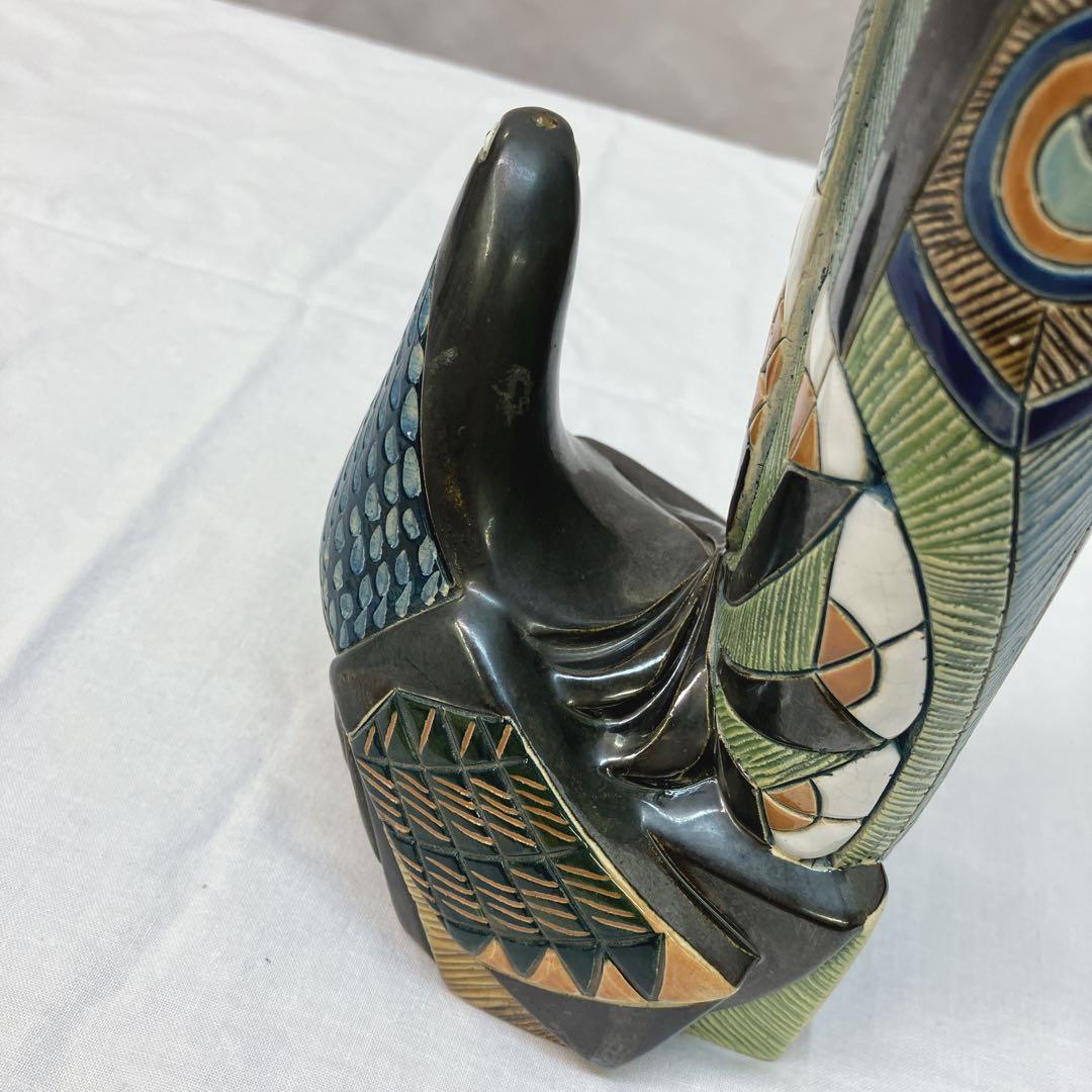 アーテサニアリンコナダ 孔雀 クジャク 装飾花瓶 オブジェ 置物 アールデコ
