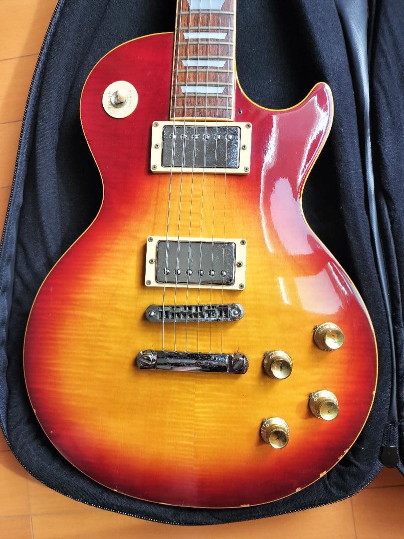 Greco☆’77年製レスポール トラ杢 ほぼオリジナル Tokaiギグバッグ付