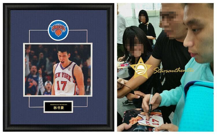 直筆サイン入り写真 ジェレミー・リン ニューヨーク・ニックス SA鑑定済