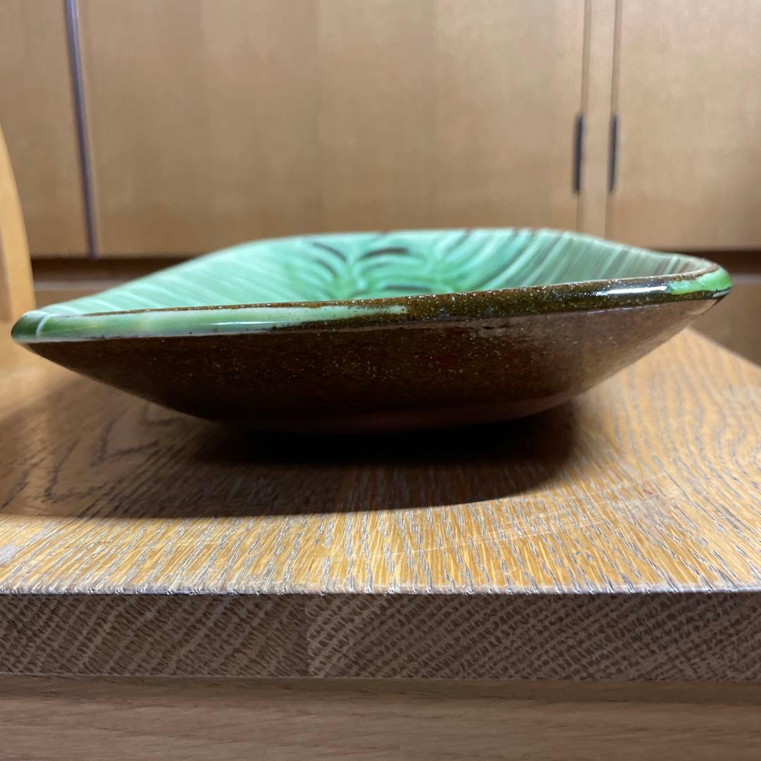 布志名焼　スリップウェア　長皿　箱なし