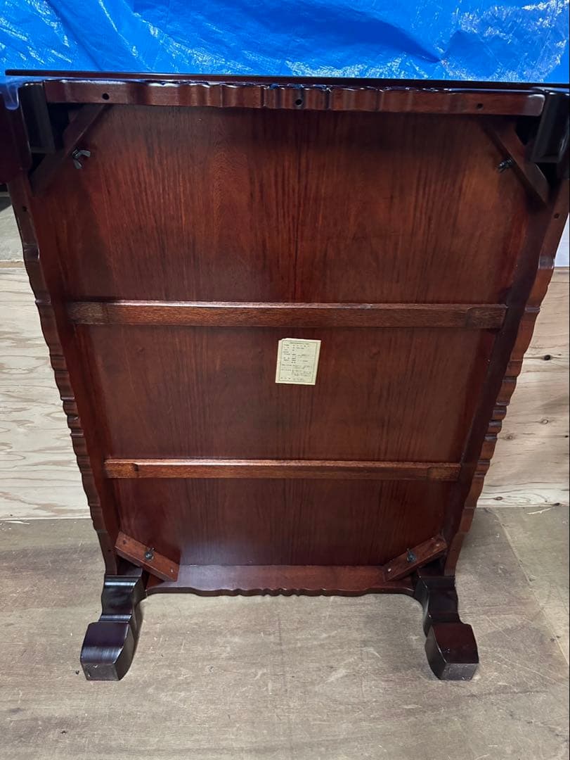 和風 座卓 ローテーブル 120×90cm 彫刻脚 漆風ブラウン