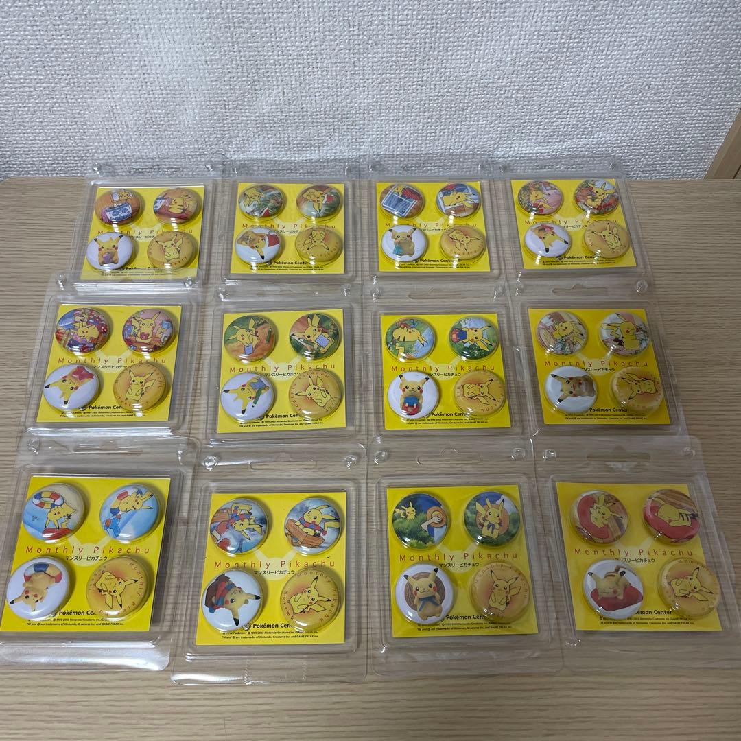 Monthly Pikachu ピンズ 12個セット　ポケモンセンター　2003