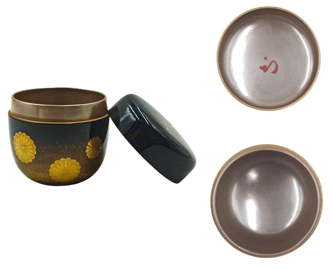 表千家【尋牛斎 書付】【渡辺松悦】『即中斎御好写 瑞雲棗』内銀 共箱 棗