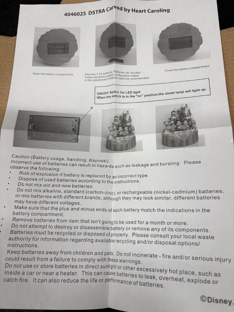 ディズニー Enesco Showcase “Holiday Harmony”