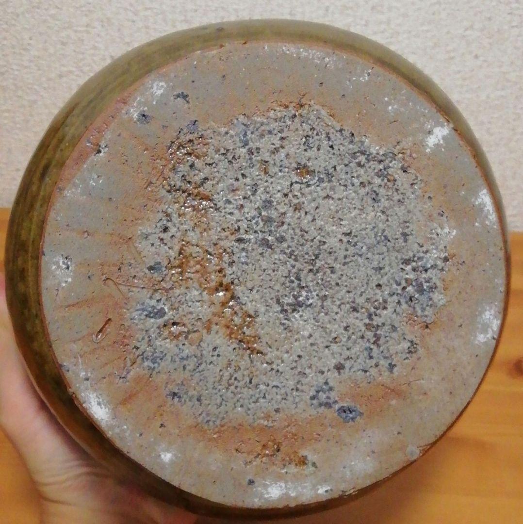 中里太亀作　唐津焼　黄唐津　水指　共箱　略歴付　茶道具