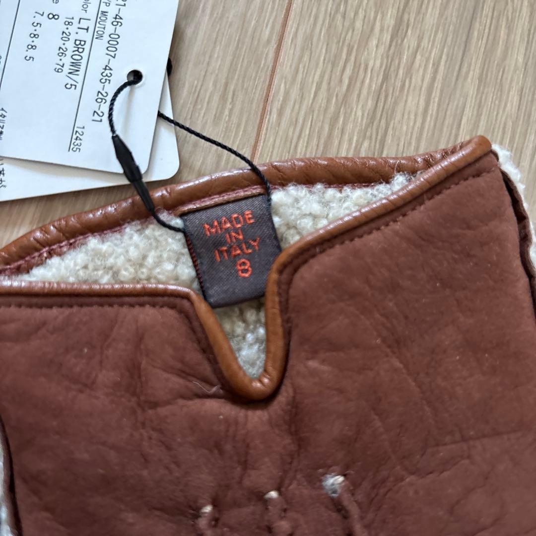 き*ん様 タグ付き未使用品！MARIO PORTOLANO ムートングローブ