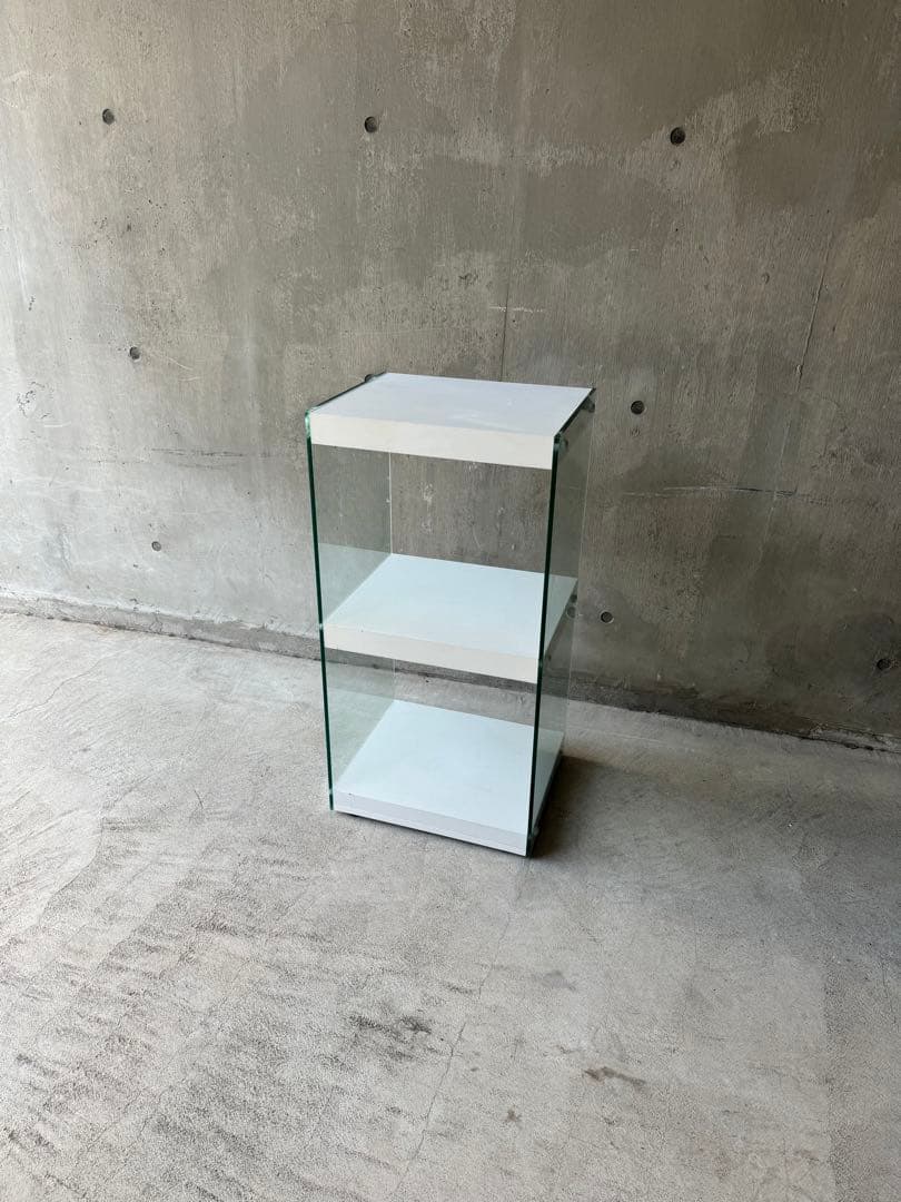 ガラスシェルフ　ミッドセンチュリー　スペースエイジ　Y2K