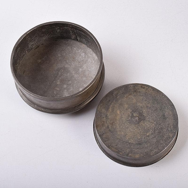 くろむ　古錫　鮎銅銘　大茶壷　茶心壷　重さ約1711ｇ　M　R8997H