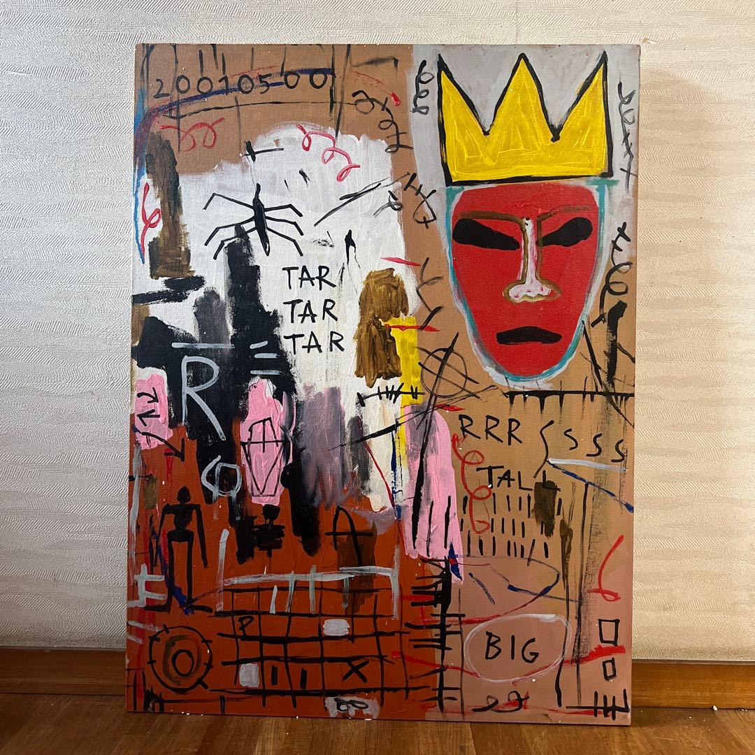 貴重　ジャン=ミシェル・バスキア 大型肉筆油彩画