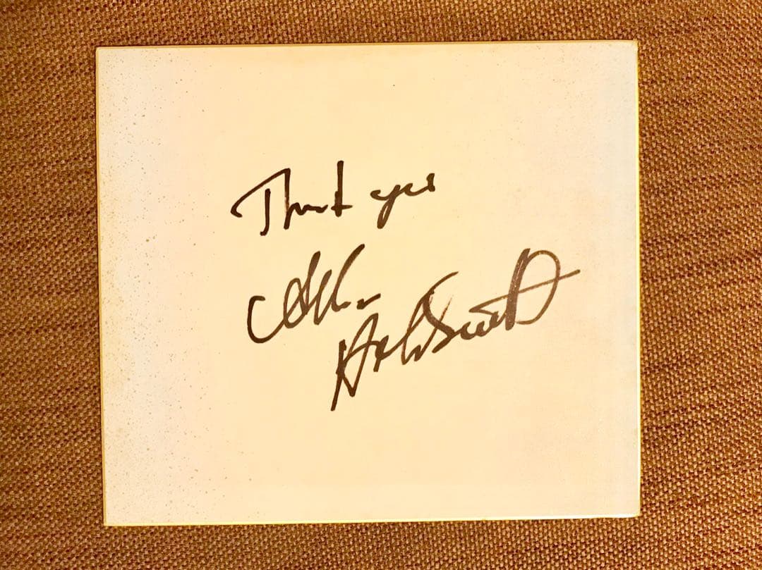 故 アランホールズワース 直筆サイン入り色紙 貴重