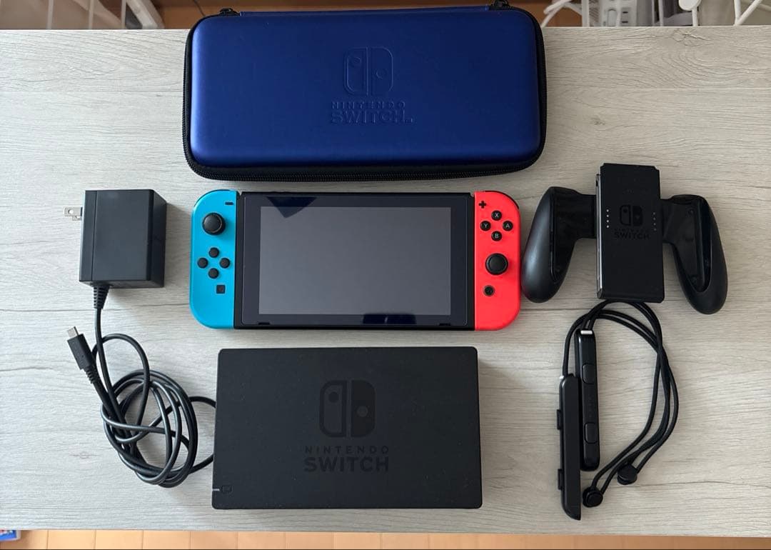 Nintendo Switch 本体 赤/青　バッテリー強化版　ケース付き