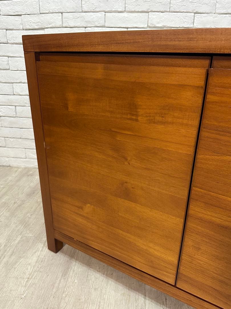 【東京都内23区配送無料】チーク材　サイドボード　キャビネット　チェスト　棚