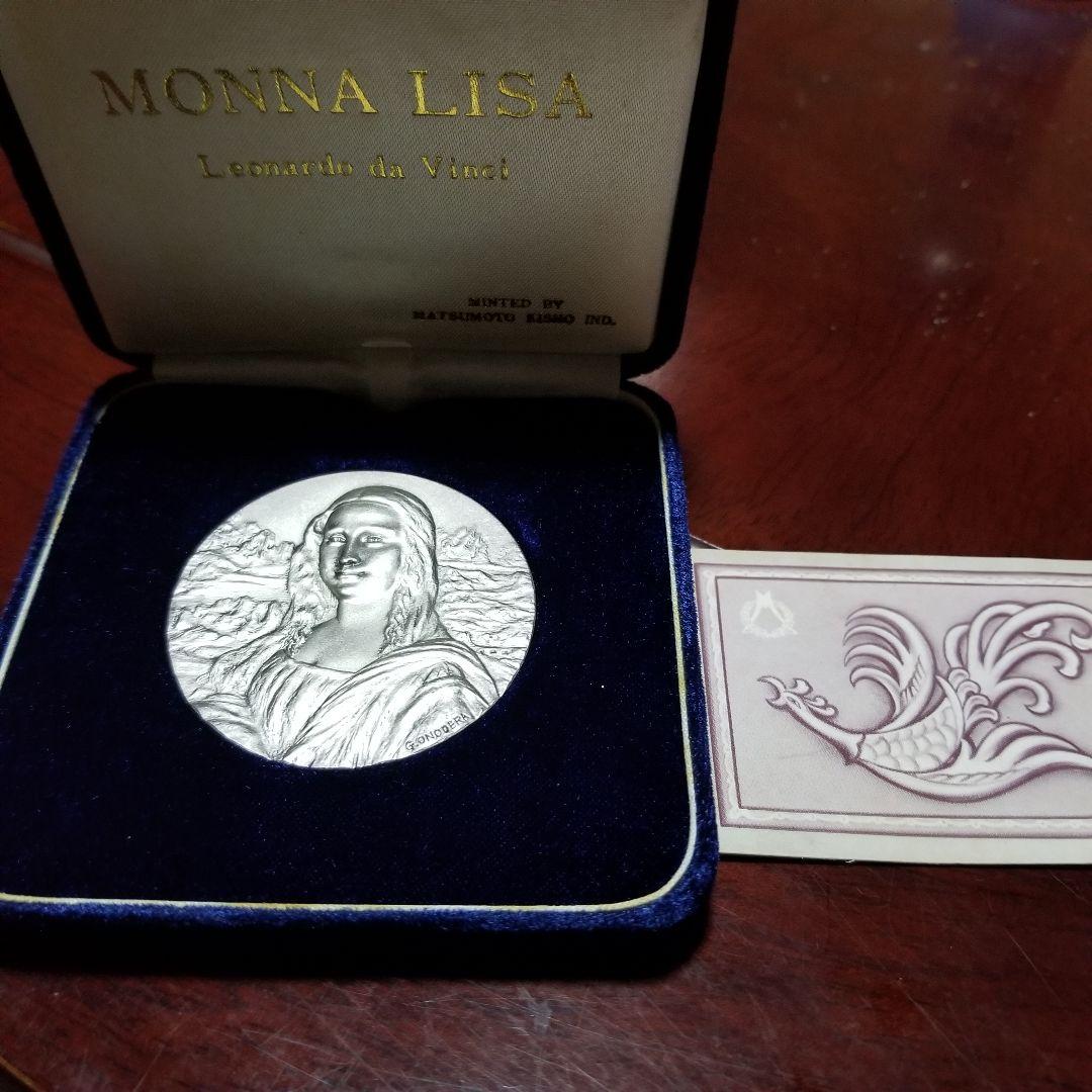 ひ*ん様 永遠の微笑 モナリザ メダル 来日記念純銀 約60ｇ