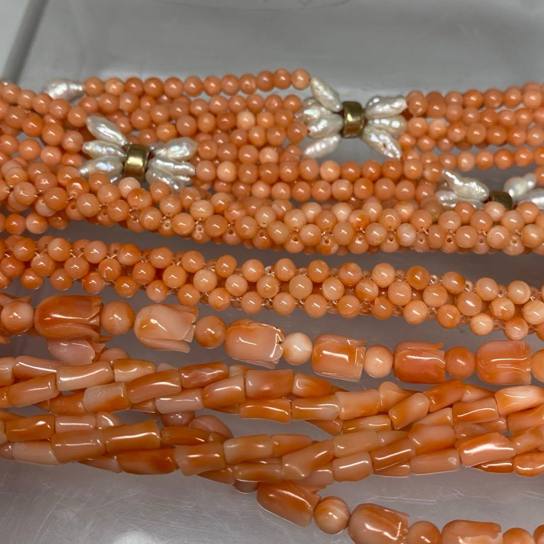 本桃色珊瑚ネックレス　148g トヒオ　東さ7-0216☆2F