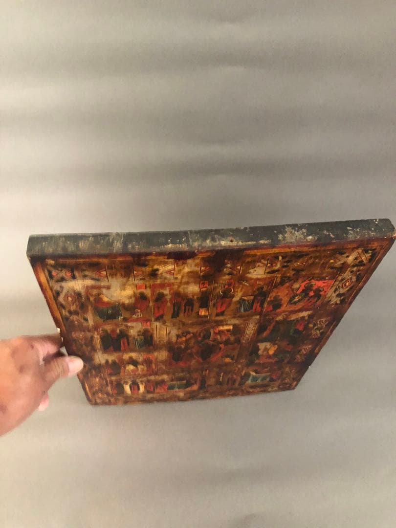 東欧イコン　本画　ラトビア　リガにて購入　キリスト教　宗教画