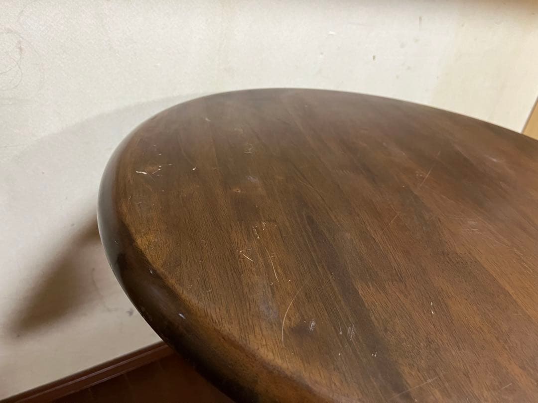 【アンティーク】木製丸型カフェテーブル　サイドテーブル