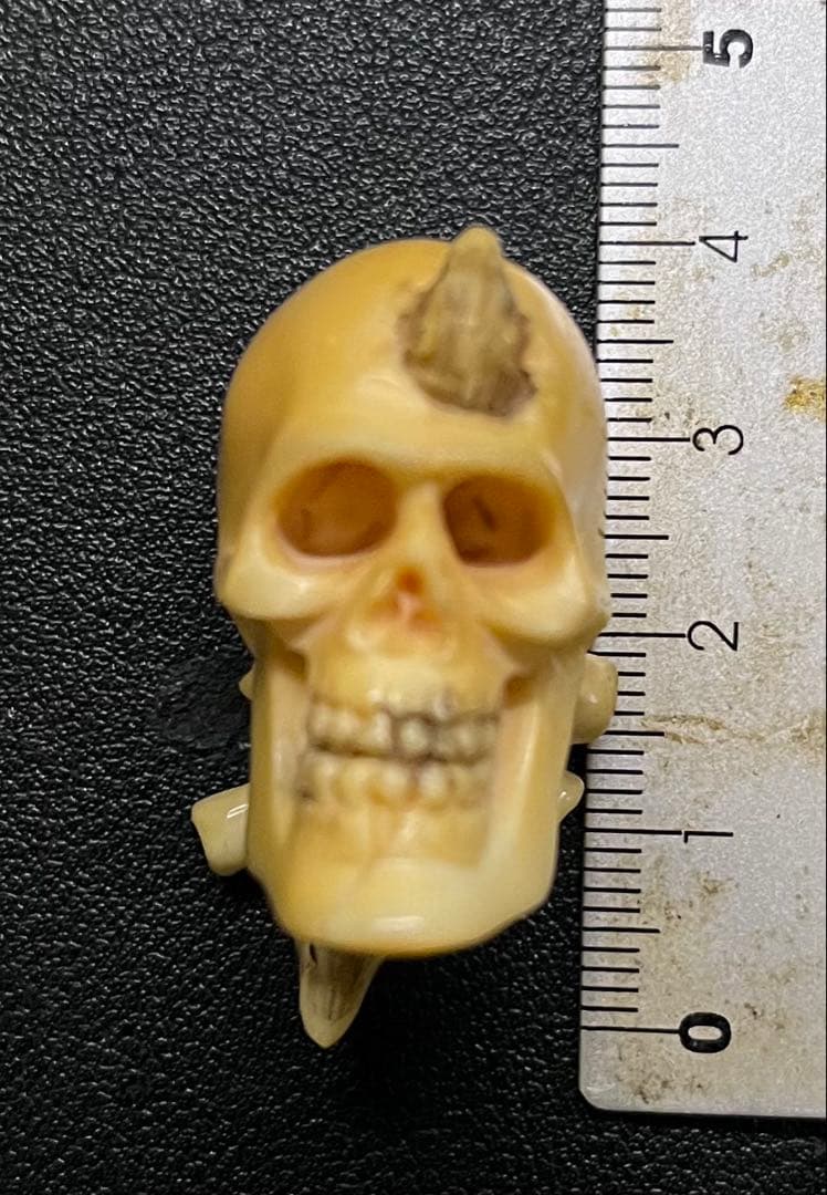 激レア！骸骨根付け 鼠 骨製 スカル 髑髏 時代物 アンティーク 古山 ボーン