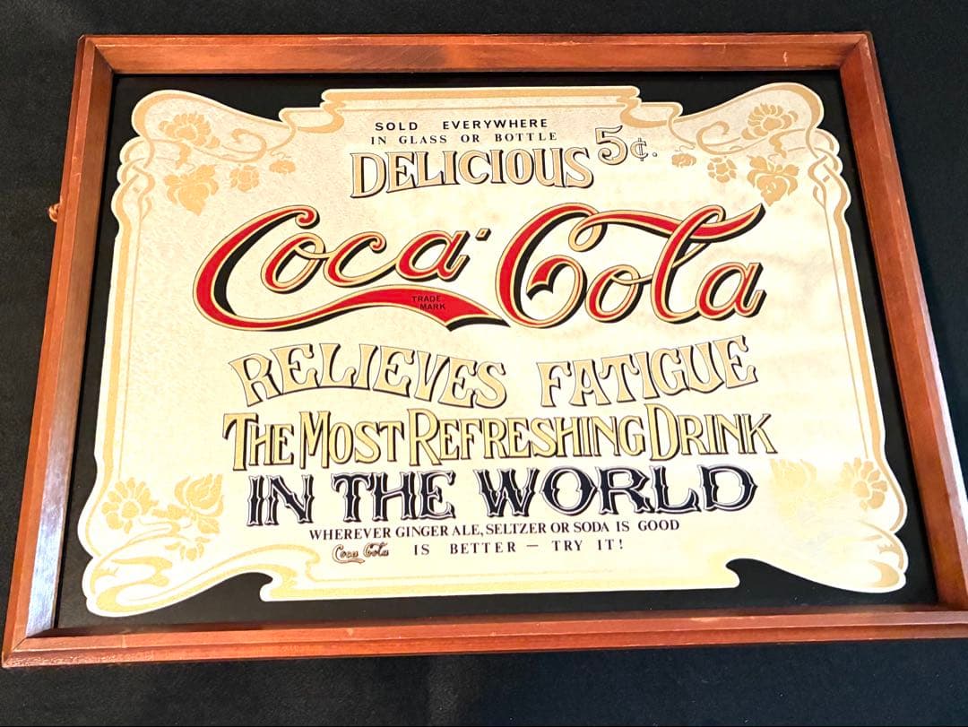【70s】 コカコーラ　パブミラー　アメリカン雑貨　ビンテージ　サイン　看板
