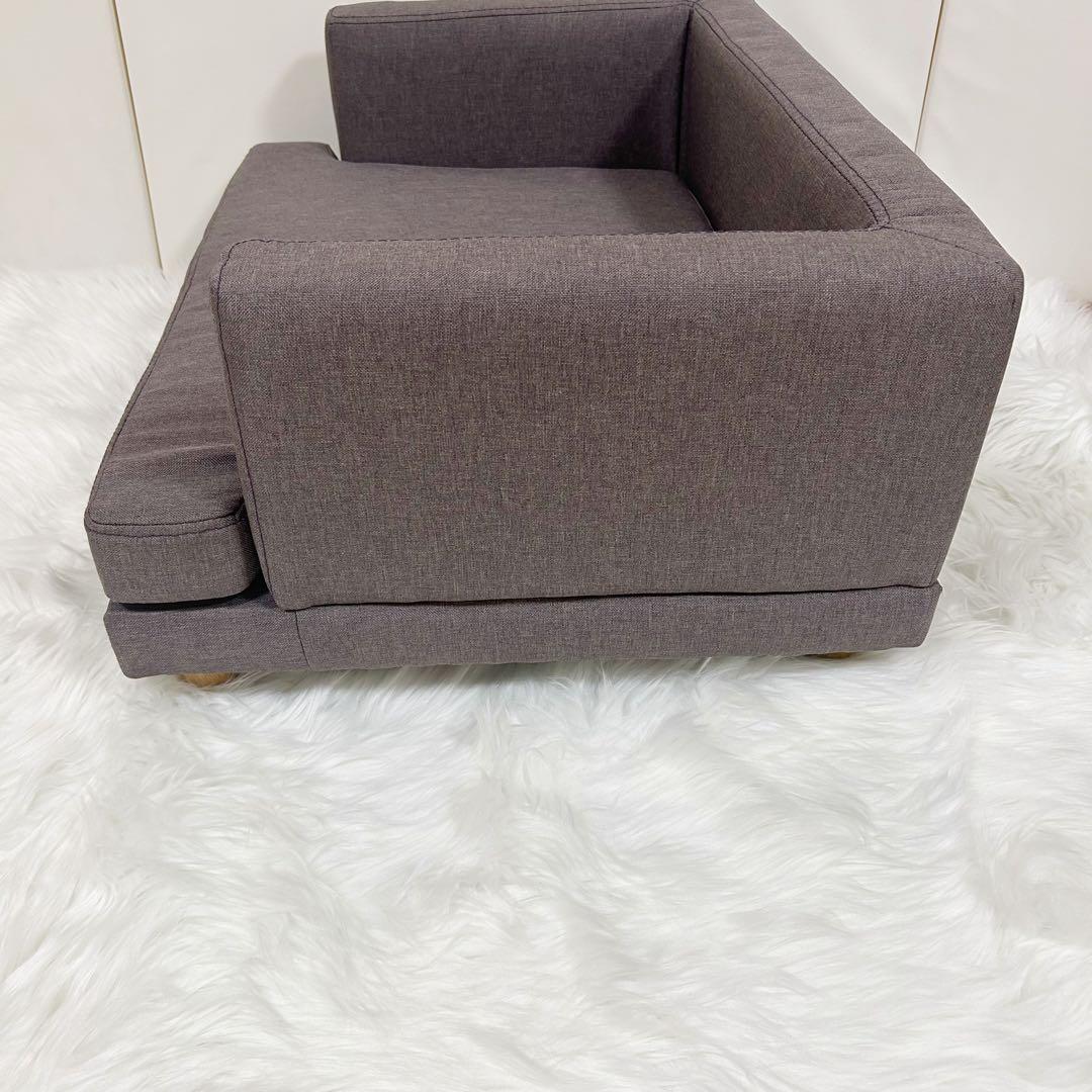 犬猫　ソファー　取り外し可　洗える　グレー　北欧　ペットソファー　子供用ソファー