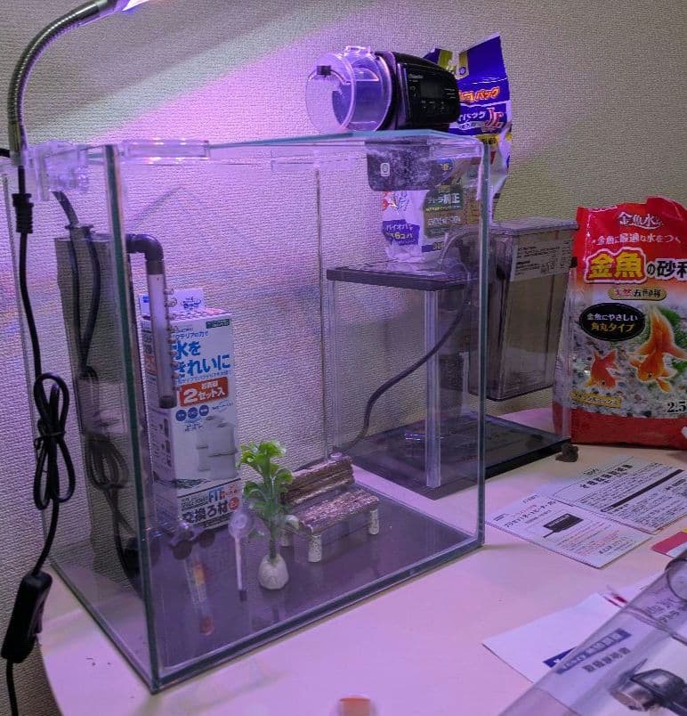 水槽 LEDライト フィルター 自動給餌器 説明書付き