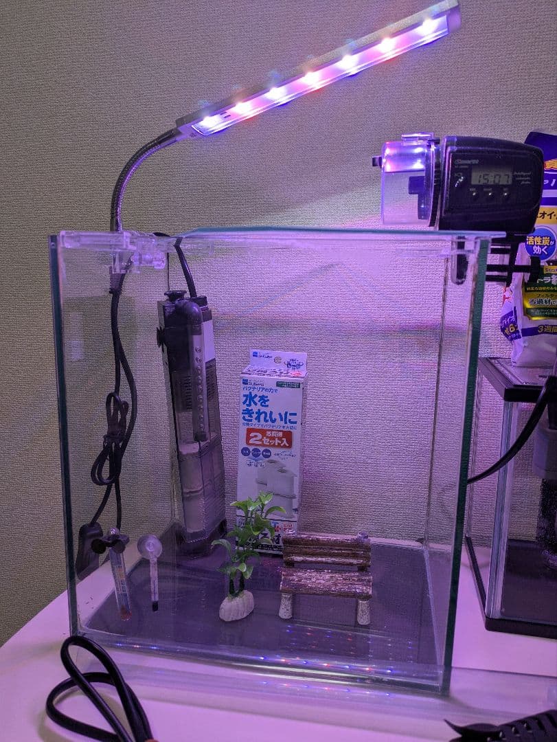 水槽 LEDライト フィルター 自動給餌器 説明書付き