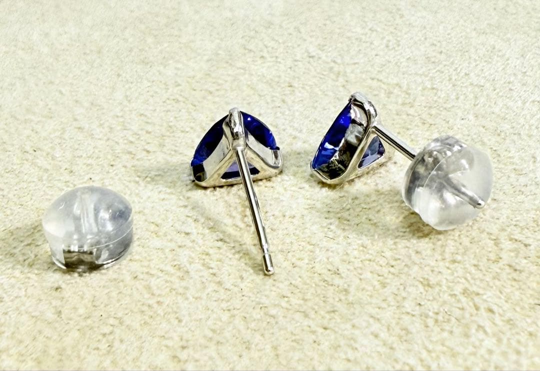 極美品！　タンザナイト　1.33ct Pt ピアス（274424）