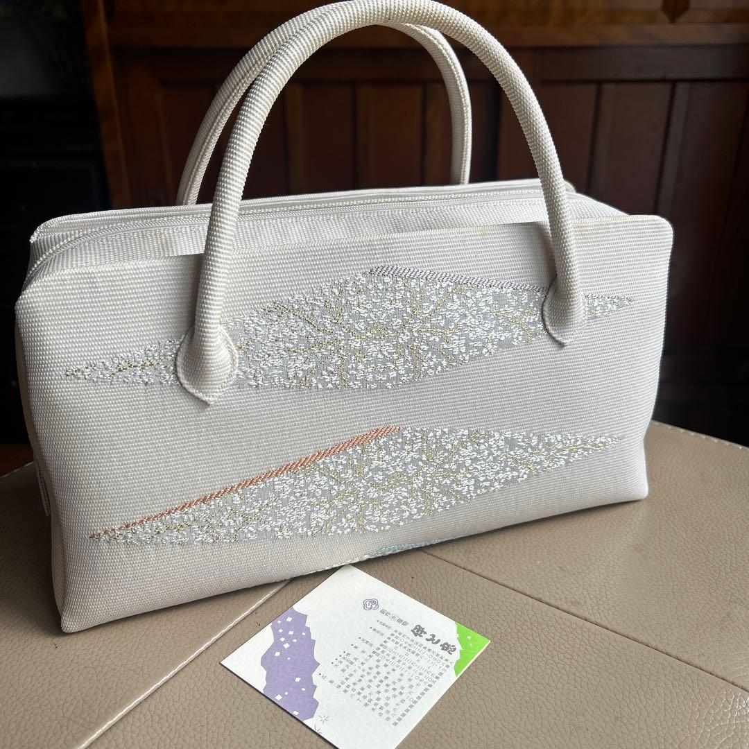 京都　伊と忠　和装バッグ　正絹　利休バッグ