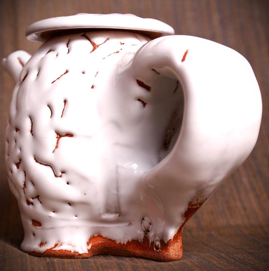 新作★時松泰礼【師：松野龍司】★白萩ティーポット（急須）★共箱