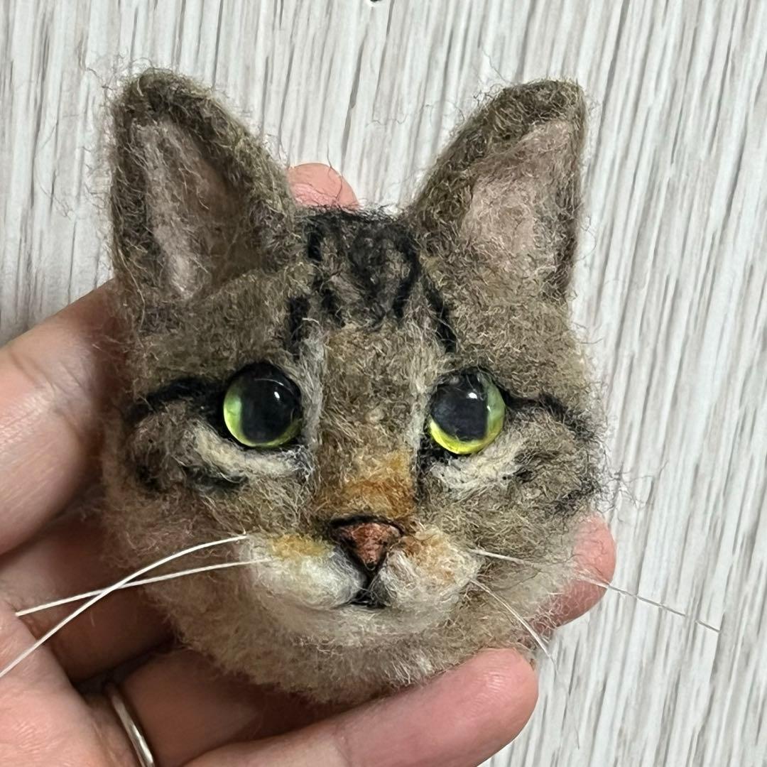 【☆むむ☆プロフィール★ 】 羊毛フェルト 猫 キーホルダー