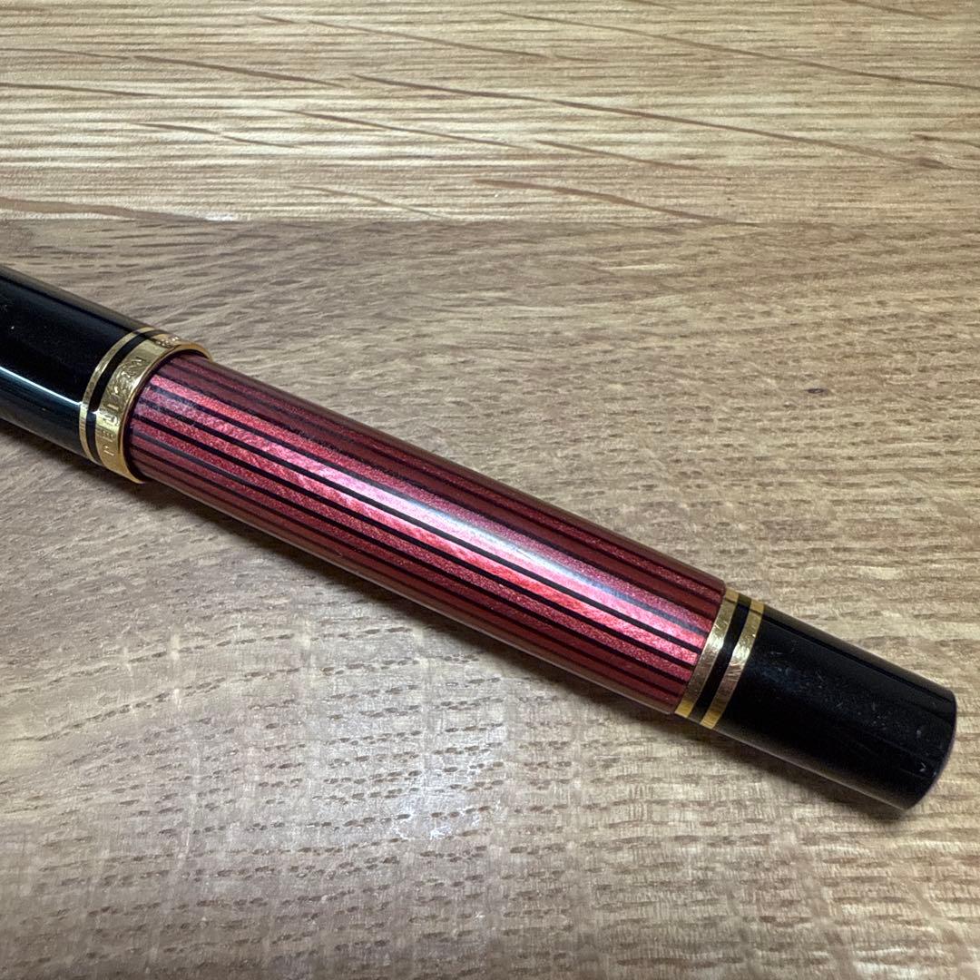 ペリカン　スーベレーン　赤縞　14C 585 万年筆　ヴィンテージ筆記具　ドイツ