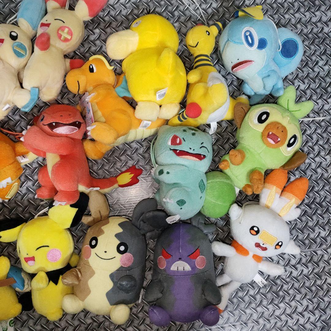 ☆未使用☆プライズ品☆ポケモン☆ぬいぐるみまとめ売り19コセット☆ピカチュウなど