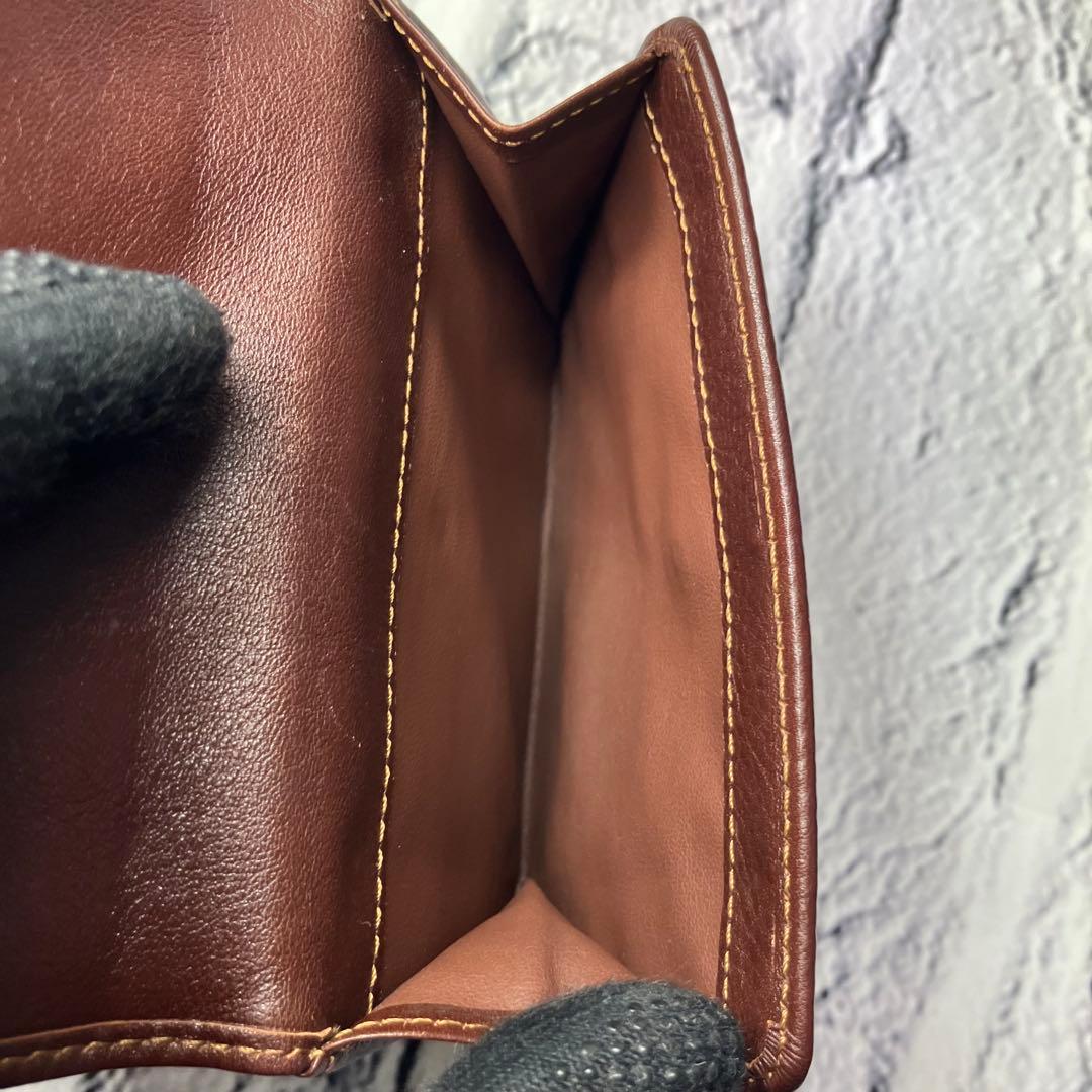 美品✨セリーヌ パリマカダム デニムキャンバス レザー トリオンフ 三つ折り財布