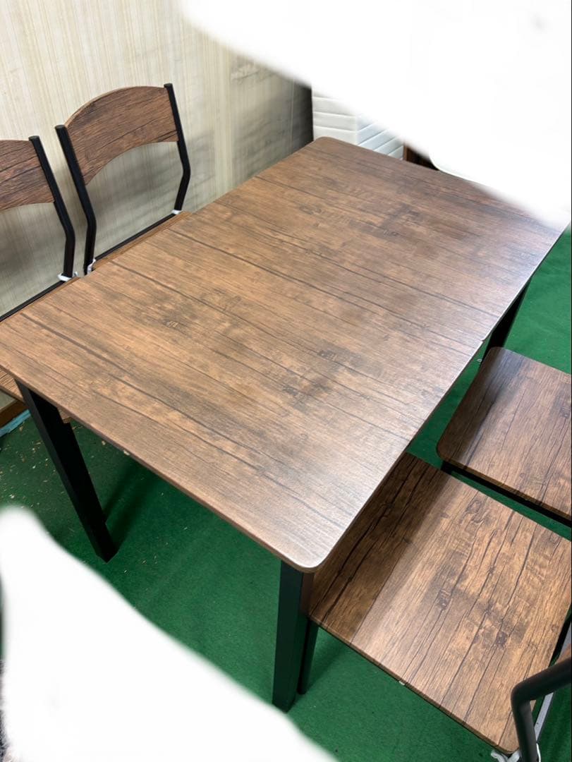 RASIK 木製テーブル　チェア4脚　ダイニングテーブルセット※たのめる便不可