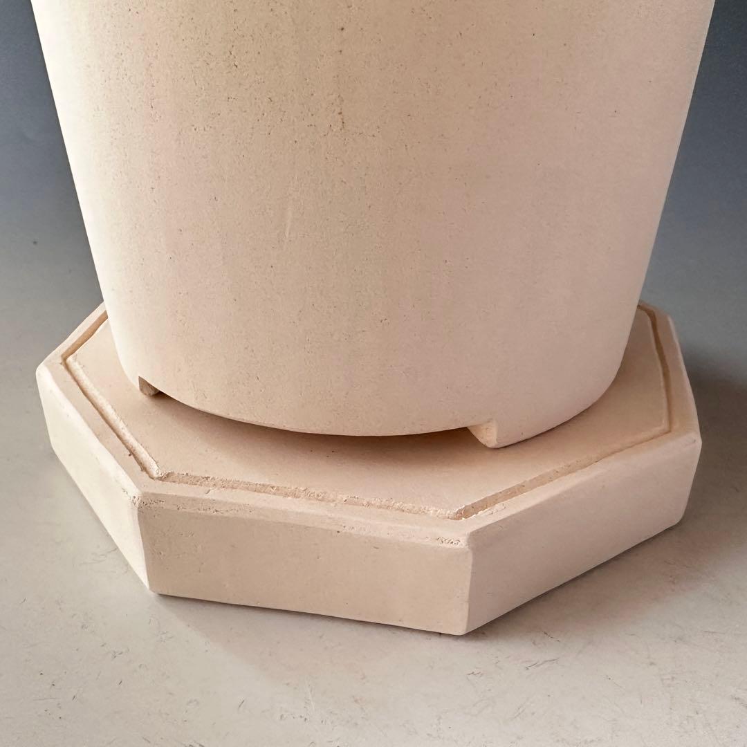 煎茶道具　白泥　三峯炉　涼炉　八稜式　炉坐付　三浦篤　共箱　京焼　三浦竹軒