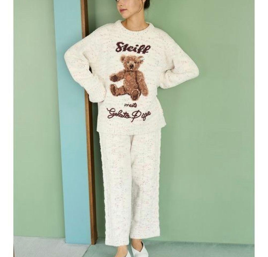 ジェラートピケ【シュタイフ】プルオーバー+ロングパンツセット【CRM】