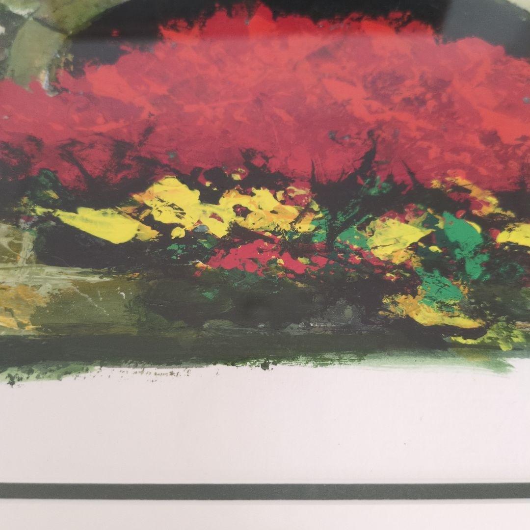 石岡剛 油彩画 ベルギー窓辺の花