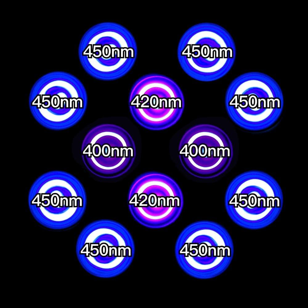 55,000K 蛍光サンゴの色揚げ・育成用マルチスペクトルLEDランプ