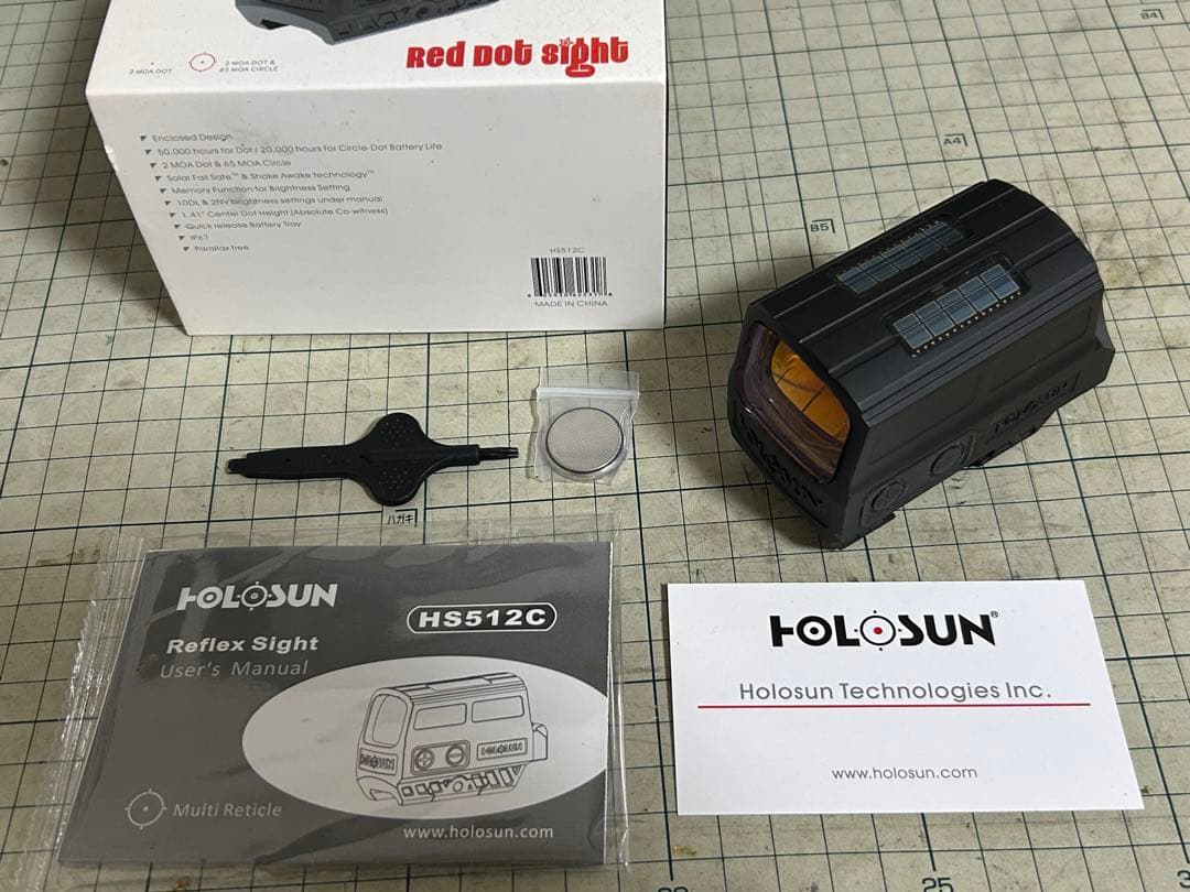 HOLOSUN HS512C レッドサークル＆ドットサイト レンズプロテクター付