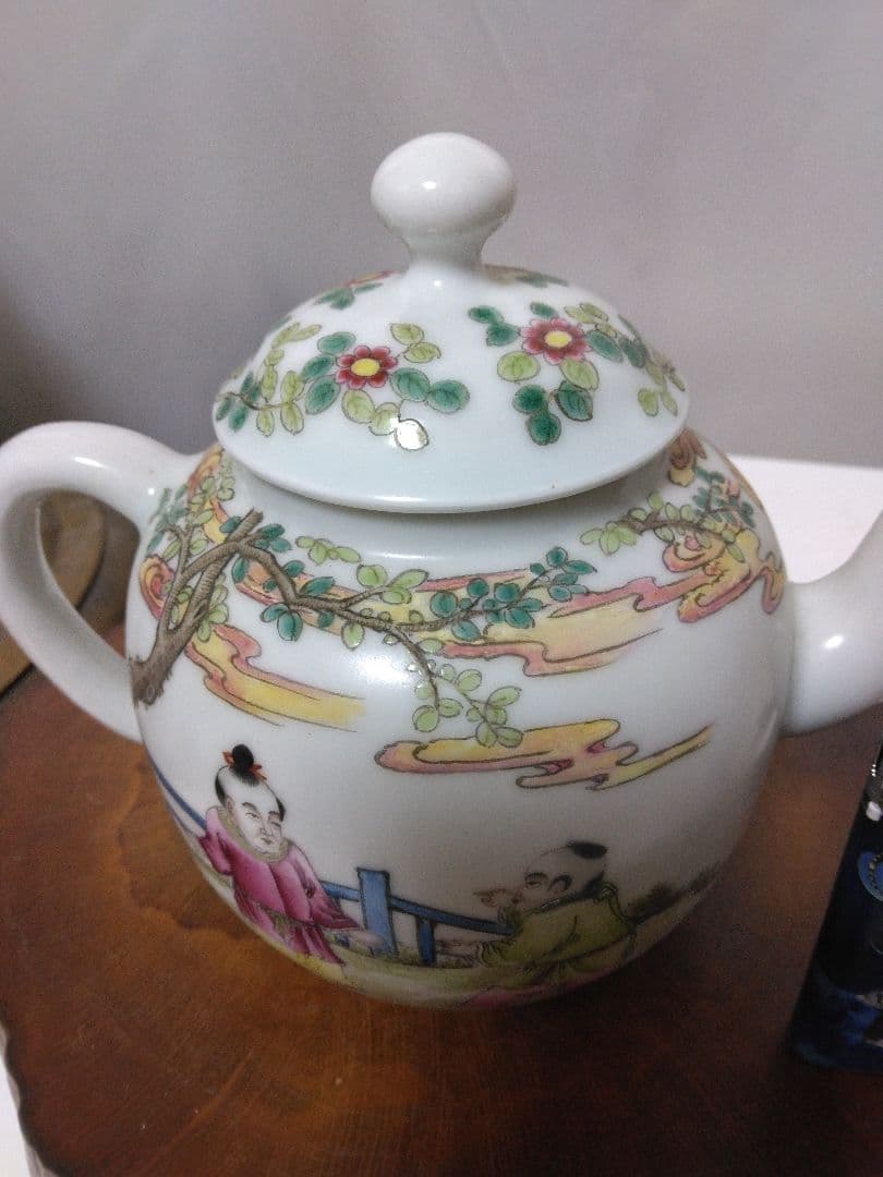 中国美術琺瑯彩水注