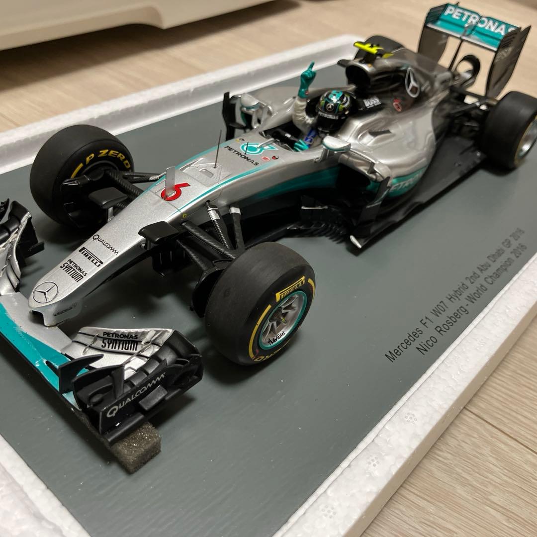 ミニカー Mercedes F1 W07 Hybrid 2016AbuDhabi 1/18