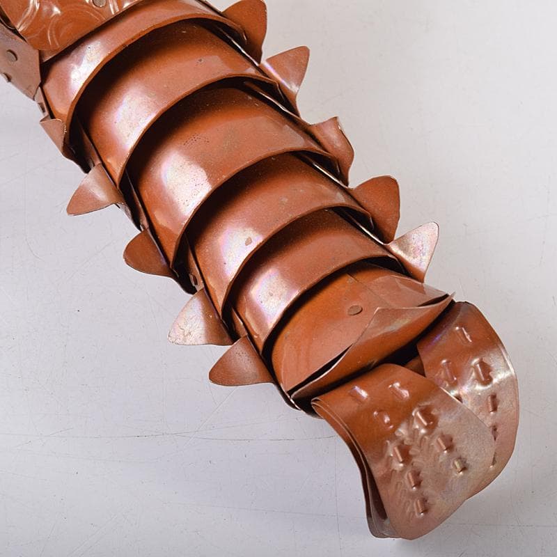 五十一代　明珍宗之作　銅製　伊勢海老　自在置物　共箱　D　R8678