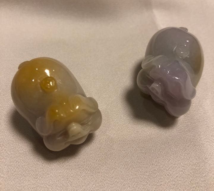 天然本翡翠根付