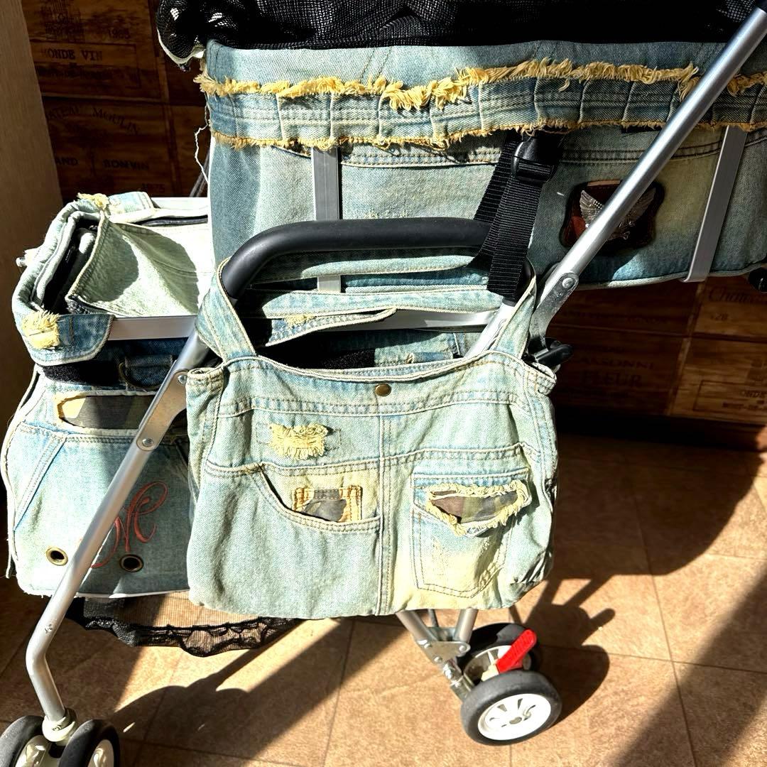 MotherCartマザーカート2段式プレミアムカートダメージデニム変えデニム付