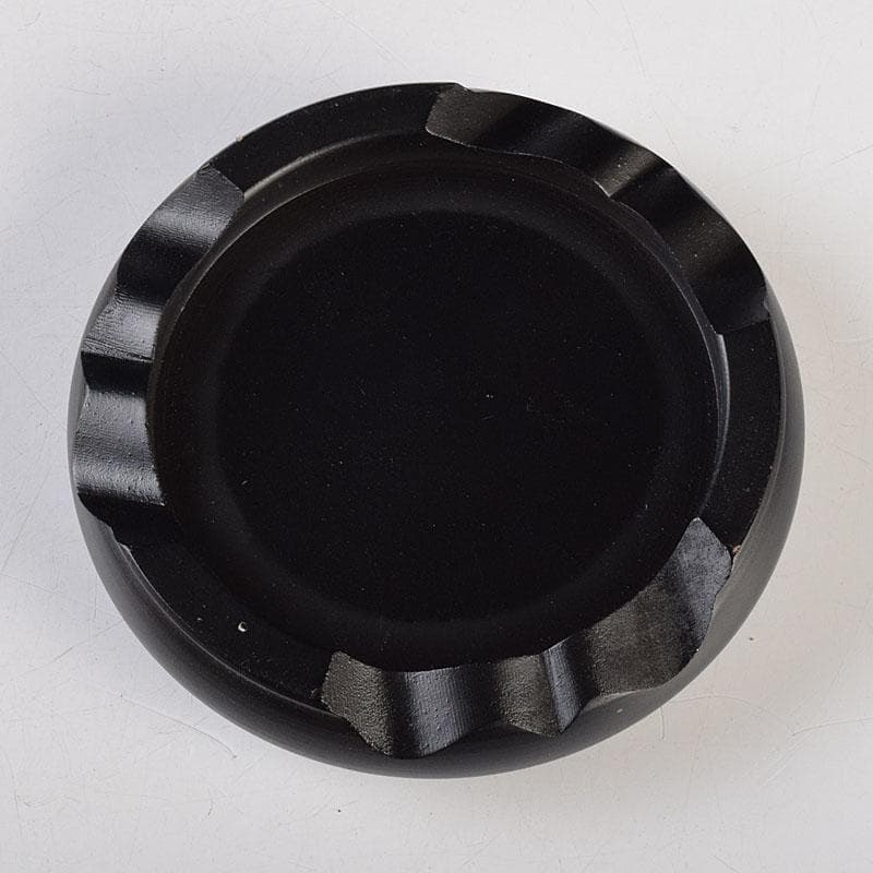 七宝焼　服部喜久作　花文　花瓶　唐木台付　共箱　V　R9527