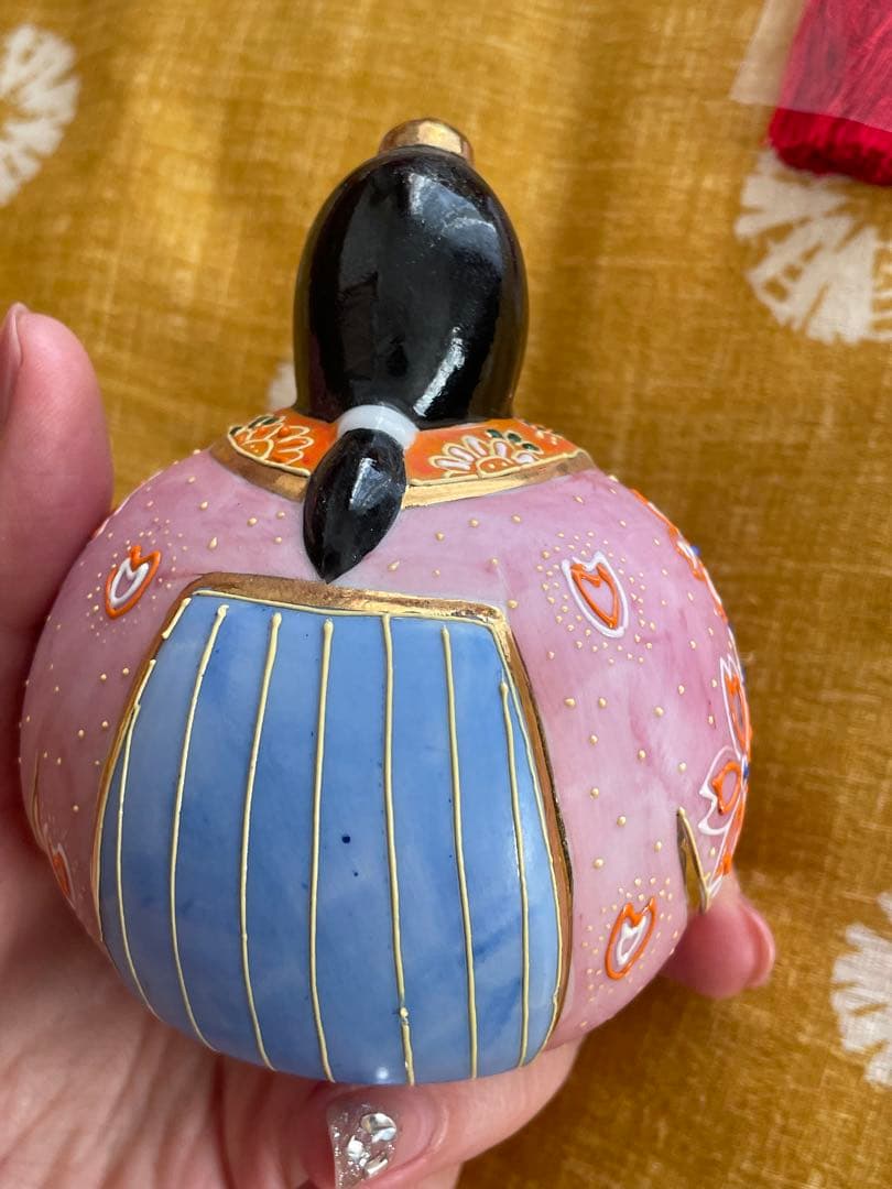 ￼￼ 九谷焼 桜盛 お雛様 ひな人形 陶器　三月 ことの兜五月人形　節句兜セット